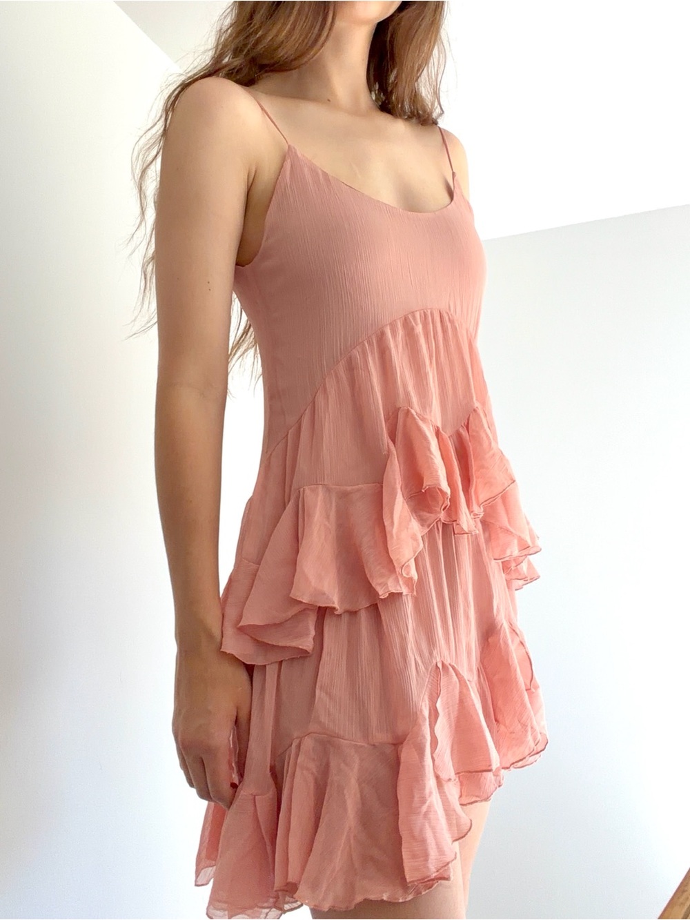 Zara // pink layered dress